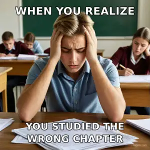 Exam Panic meme template