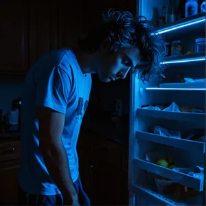 3AM Fridge Stare meme template