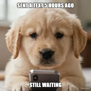 Left On Read Dog meme template